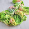 Watermelon Sugar - Hand dyed variegated speckled yarn - Merino Fingering to worsted