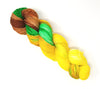 Sunflower - Hand dyed yarn - brown green yellow