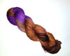 Hisella - Hand dyed yarn -  Fingering to bulky- brown purple