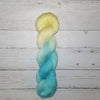 KPOP - Hand dyed yarn -  Fingering to bulky- blue yellow