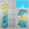 KPOP - Hand dyed yarn -  Fingering to bulky- blue yellow
