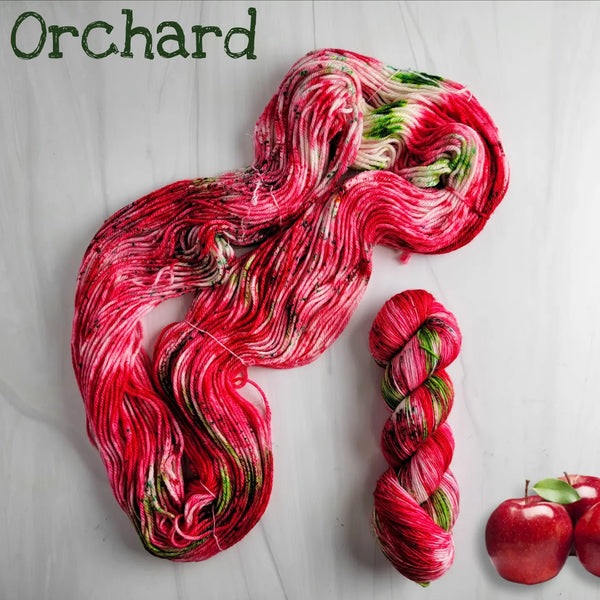 Orchard - Hand dyed variegated yarn - Merino Fingering to worsted