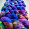 Leap of Faith - Hand dyed Variegated yarn -  Fingering to bulky-  transformation series -blue violet purple pink yellow rainbow
