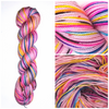 Surfer Chick - Hand dyed yarn - SW Merino lace to bulky pink rainbow
