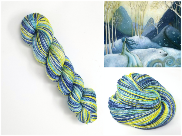 Winter Glow - Hand dyed variegated yarn - Merino Fingering to worsted