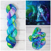 Sea Siren - Hand dyed yarn - Fingering Purple Blue Green
