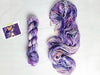 Broomstick Rider- Hand dyed yarn - SW Merino Fingering Weight 400+ yards -choose your base- knitting crocheting weaving- purple black orange