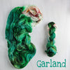 Garland - Hand dyed assigned pooling yarn -SW Merino choose your base fingering sock dk lace bulky aran