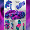 Mermaid Hair -  Hand dyed variegated yarn - hot pink blue purple