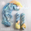 Selene - Hand dyed assigned color pooling yarn -  Greek Goddess collection SW Merino Fingering Weight pastel grey blue yellow peach