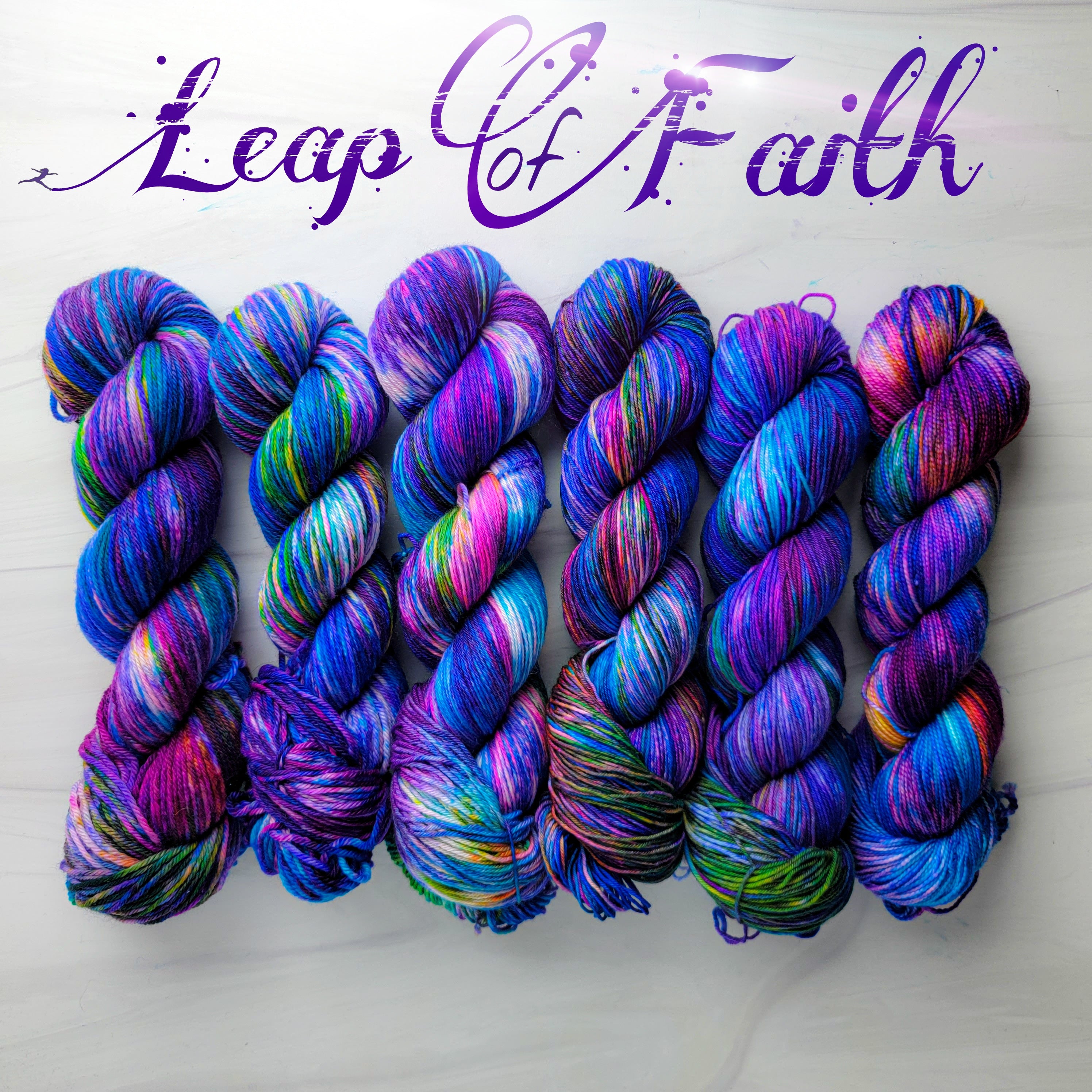 Leap of Faith - Hand dyed Variegated yarn - Fingering to bulky- transf