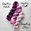 Raspberry Cream -  Hand dyed yarn - Hand painted yarn - SW Merino Fingering Weight  400+ yards - Select your base - white with pink and brown speckles