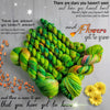 Flowers Yet to Grow - Hand dyed Variegated yarn -  Fingering to bulky-  rainbow lime green orange - Transformation Series