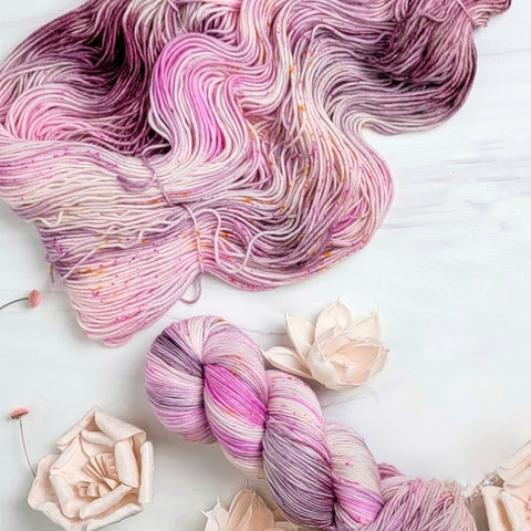 Sakura - Hand dyed variegated yarn - Merino Fingering to worsted