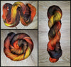 Farmers Market- Hand dyed yarn -SW Merino Fingering Weight  400+ yards - brown orange yellow