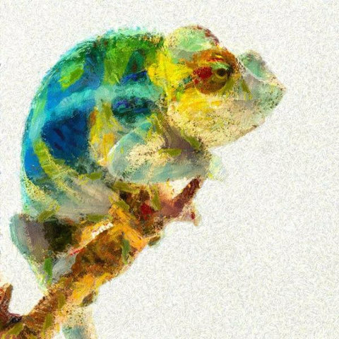 Art Print -High Quality- spray paint - chamelion lizard -  choose your size